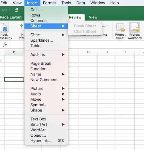 where is the home tab in excel for mac